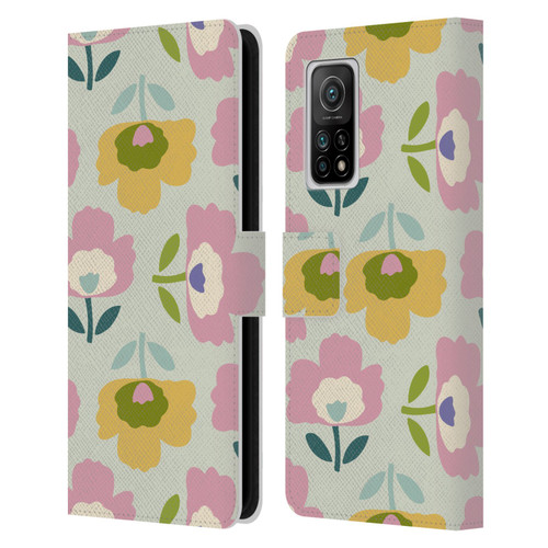 Gabriela Thomeu Retro Scandinavian Floral Leather Book Wallet Case Cover For Xiaomi Mi 10T 5G