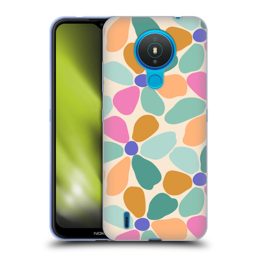 Gabriela Thomeu Retro Colorful Flowers Soft Gel Case for Nokia 1.4