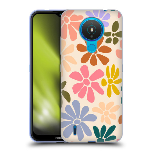 Gabriela Thomeu Retro Rainbow Color Floral Soft Gel Case for Nokia 1.4
