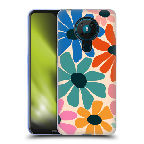 Gabriela Thomeu Retro Fun Floral Rainbow Color Soft Gel Case for Nokia 5.3