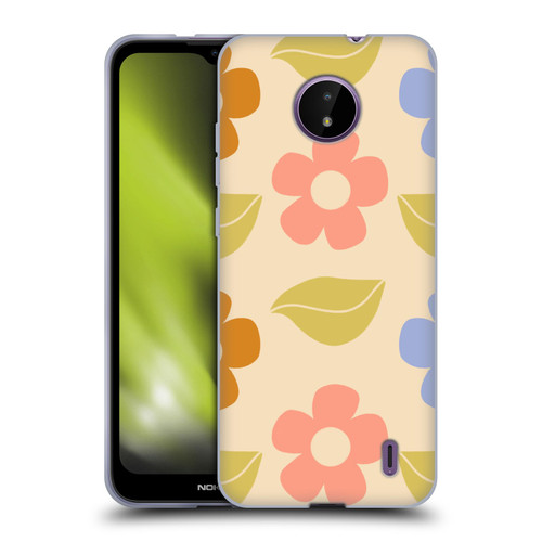 Gabriela Thomeu Retro Flower Vibe Vintage Pattern Soft Gel Case for Nokia C10 / C20