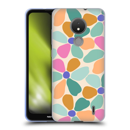 Gabriela Thomeu Retro Colorful Flowers Soft Gel Case for Nokia C21
