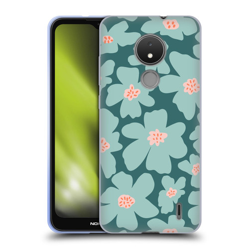 Gabriela Thomeu Retro Daisy Green Soft Gel Case for Nokia C21