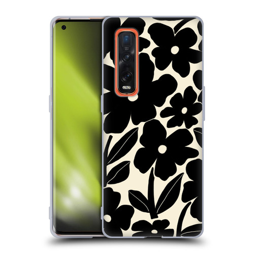 Gabriela Thomeu Retro Black And White Groovy Soft Gel Case for OPPO Find X2 Pro 5G