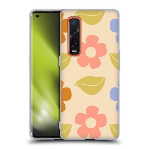 Gabriela Thomeu Retro Flower Vibe Vintage Pattern Soft Gel Case for OPPO Find X2 Pro 5G