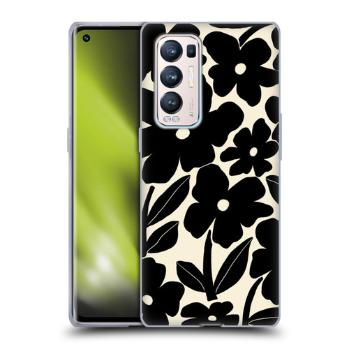 Gabriela Thomeu Retro Black And White Groovy Soft Gel Case for OPPO Find X3 Neo / Reno5 Pro+ 5G