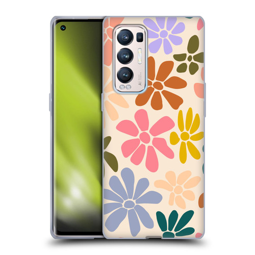 Gabriela Thomeu Retro Rainbow Color Floral Soft Gel Case for OPPO Find X3 Neo / Reno5 Pro+ 5G