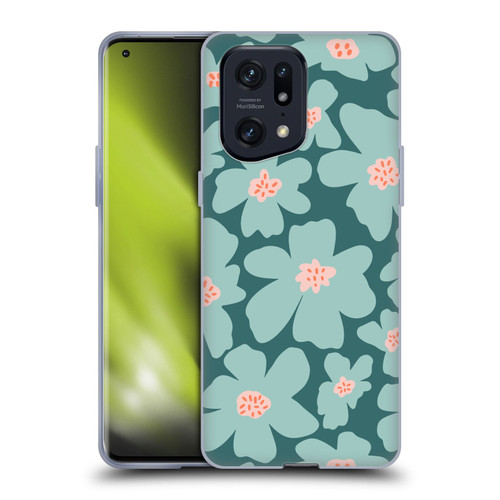 Gabriela Thomeu Retro Daisy Green Soft Gel Case for OPPO Find X5 Pro