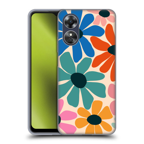 Gabriela Thomeu Retro Fun Floral Rainbow Color Soft Gel Case for OPPO A17