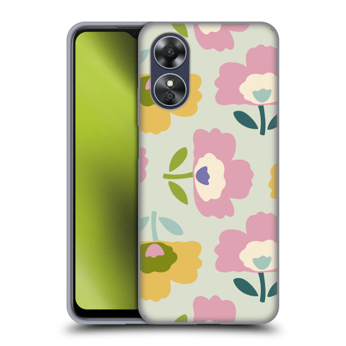 Gabriela Thomeu Retro Scandinavian Floral Soft Gel Case for OPPO A17