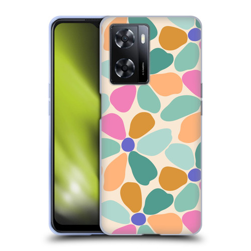 Gabriela Thomeu Retro Colorful Flowers Soft Gel Case for OPPO A57s