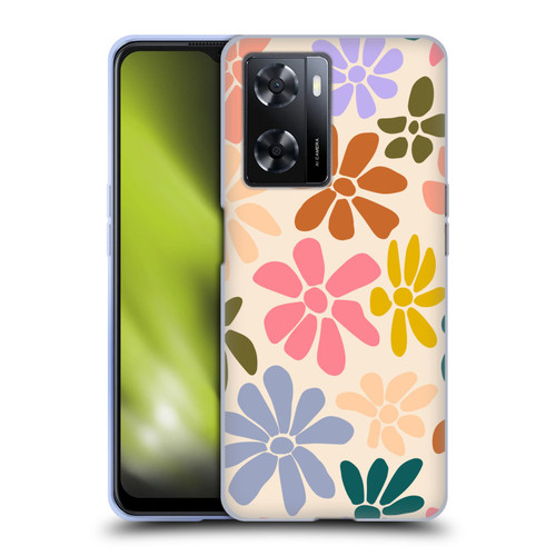 Gabriela Thomeu Retro Rainbow Color Floral Soft Gel Case for OPPO A57s