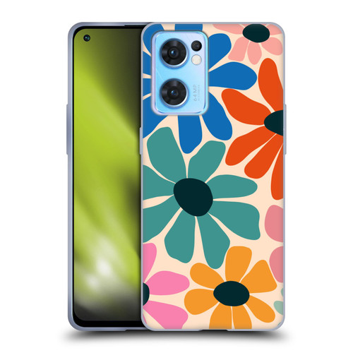 Gabriela Thomeu Retro Fun Floral Rainbow Color Soft Gel Case for OPPO Reno7 5G / Find X5 Lite