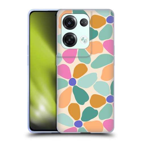 Gabriela Thomeu Retro Colorful Flowers Soft Gel Case for OPPO Reno8 Pro