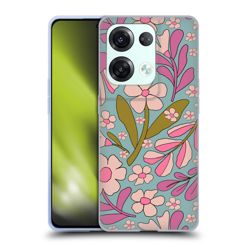 Gabriela Thomeu Retro Groovy 70s Blue Soft Gel Case for OPPO Reno8 Pro