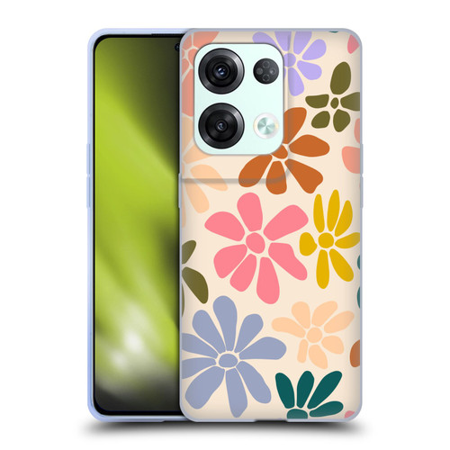 Gabriela Thomeu Retro Rainbow Color Floral Soft Gel Case for OPPO Reno8 Pro