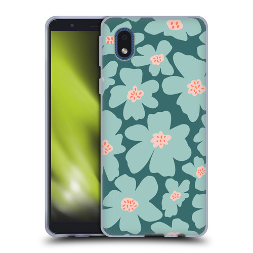 Gabriela Thomeu Retro Daisy Green Soft Gel Case for Samsung Galaxy A01 Core (2020)