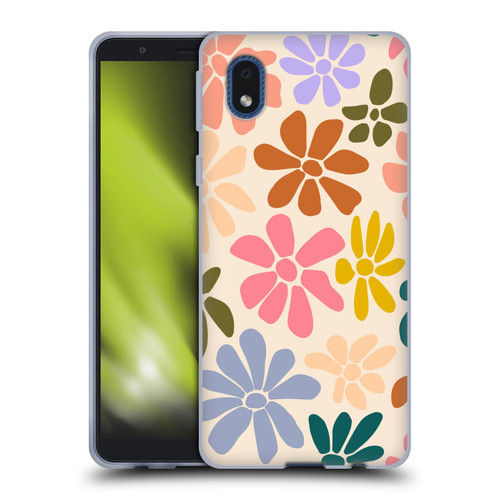Gabriela Thomeu Retro Rainbow Color Floral Soft Gel Case for Samsung Galaxy A01 Core (2020)