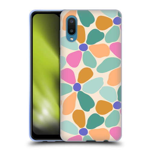 Gabriela Thomeu Retro Colorful Flowers Soft Gel Case for Samsung Galaxy A02/M02 (2021)