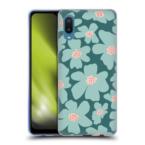 Gabriela Thomeu Retro Daisy Green Soft Gel Case for Samsung Galaxy A02/M02 (2021)