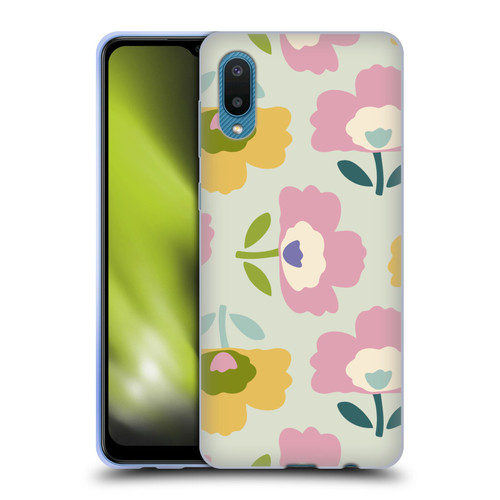 Gabriela Thomeu Retro Scandinavian Floral Soft Gel Case for Samsung Galaxy A02/M02 (2021)