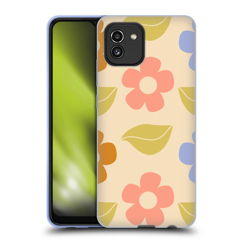 Gabriela Thomeu Retro Flower Vibe Vintage Pattern Soft Gel Case for Samsung Galaxy A03 (2021)