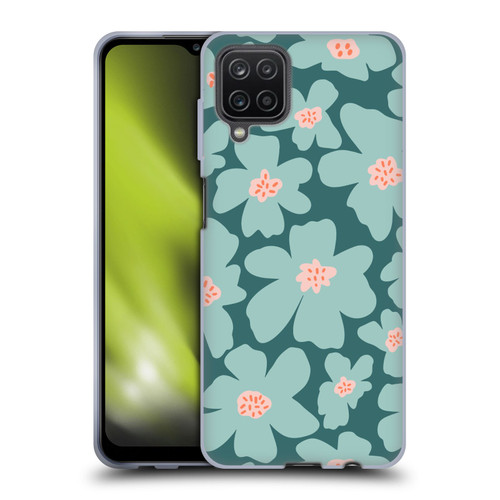Gabriela Thomeu Retro Daisy Green Soft Gel Case for Samsung Galaxy A12 (2020)