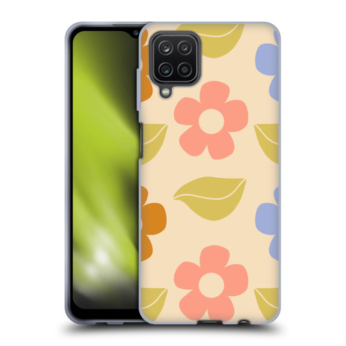 Gabriela Thomeu Retro Flower Vibe Vintage Pattern Soft Gel Case for Samsung Galaxy A12 (2020)