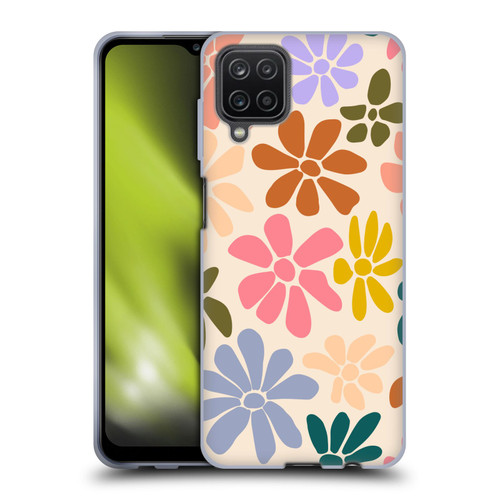 Gabriela Thomeu Retro Rainbow Color Floral Soft Gel Case for Samsung Galaxy A12 (2020)