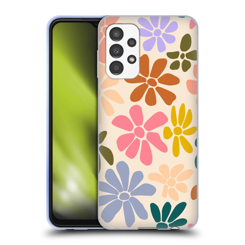 Gabriela Thomeu Retro Rainbow Color Floral Soft Gel Case for Samsung Galaxy A13 (2022)
