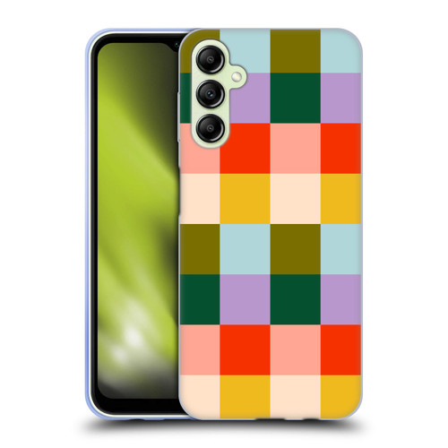 Gabriela Thomeu Retro Checkered Rainbow Vibe Soft Gel Case for Samsung Galaxy A14 5G