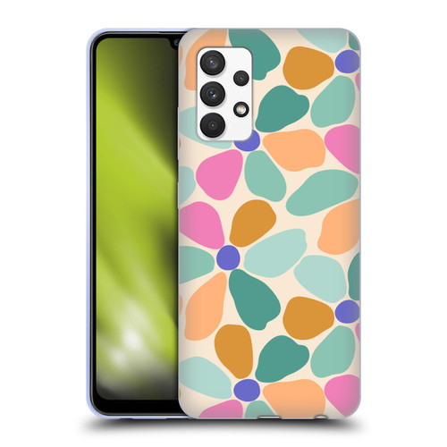 Gabriela Thomeu Retro Colorful Flowers Soft Gel Case for Samsung Galaxy A32 (2021)