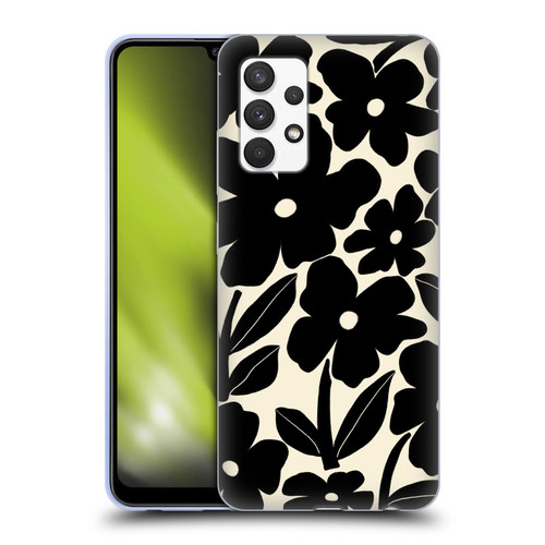 Gabriela Thomeu Retro Black And White Groovy Soft Gel Case for Samsung Galaxy A32 (2021)