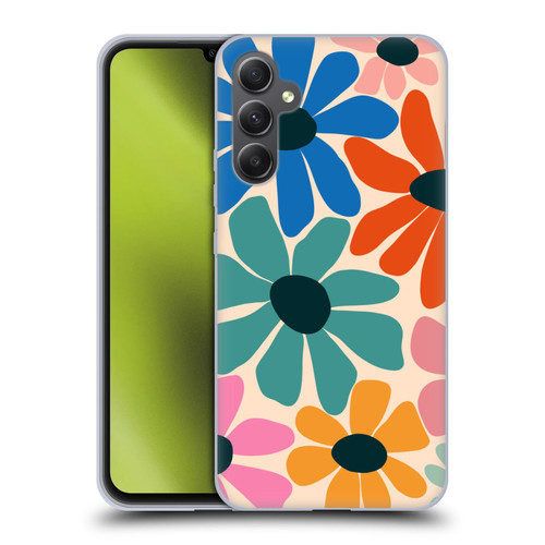 Gabriela Thomeu Retro Fun Floral Rainbow Color Soft Gel Case for Samsung Galaxy A34 5G