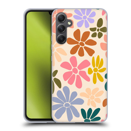 Gabriela Thomeu Retro Rainbow Color Floral Soft Gel Case for Samsung Galaxy A34 5G