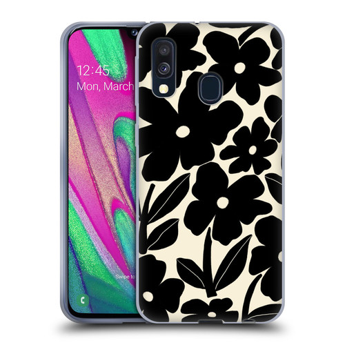 Gabriela Thomeu Retro Black And White Groovy Soft Gel Case for Samsung Galaxy A40 (2019)