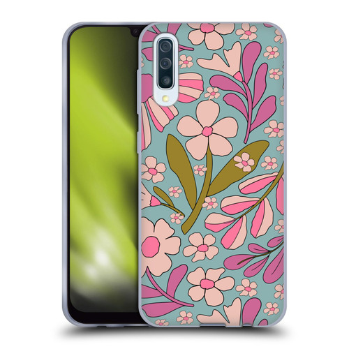 Gabriela Thomeu Retro Groovy 70s Blue Soft Gel Case for Samsung Galaxy A50/A30s (2019)