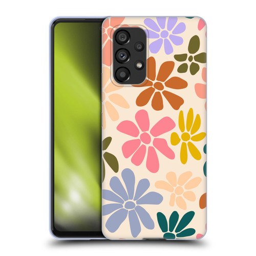 Gabriela Thomeu Retro Rainbow Color Floral Soft Gel Case for Samsung Galaxy A53 5G (2022)