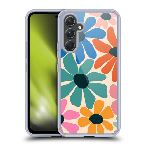Gabriela Thomeu Retro Fun Floral Rainbow Color Soft Gel Case for Samsung Galaxy A54 5G
