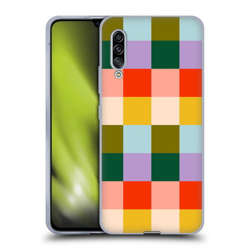 Gabriela Thomeu Retro Checkered Rainbow Vibe Soft Gel Case for Samsung Galaxy A90 5G (2019)