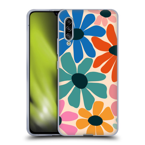Gabriela Thomeu Retro Fun Floral Rainbow Color Soft Gel Case for Samsung Galaxy A90 5G (2019)
