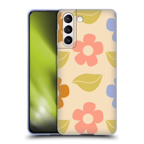 Gabriela Thomeu Retro Flower Vibe Vintage Pattern Soft Gel Case for Samsung Galaxy S21 5G
