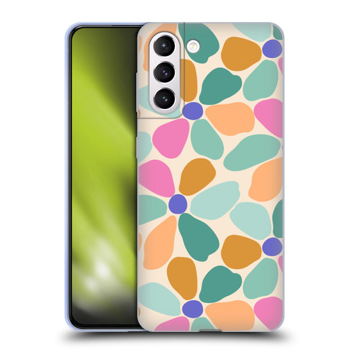 Gabriela Thomeu Retro Colorful Flowers Soft Gel Case for Samsung Galaxy S21+ 5G