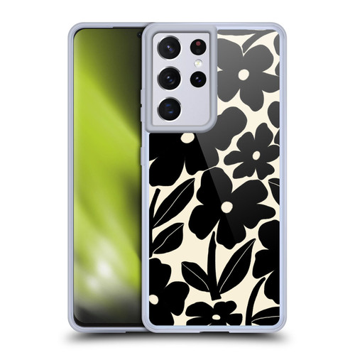 Gabriela Thomeu Retro Black And White Groovy Soft Gel Case for Samsung Galaxy S21 Ultra 5G
