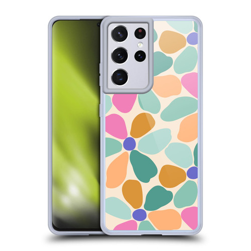 Gabriela Thomeu Retro Colorful Flowers Soft Gel Case for Samsung Galaxy S21 Ultra 5G