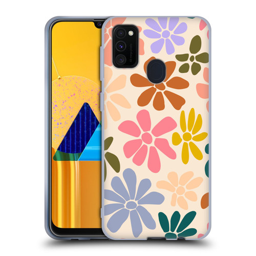 Gabriela Thomeu Retro Rainbow Color Floral Soft Gel Case for Samsung Galaxy M30s (2019)/M21 (2020)