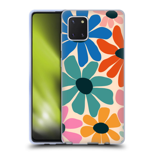 Gabriela Thomeu Retro Fun Floral Rainbow Color Soft Gel Case for Samsung Galaxy Note10 Lite