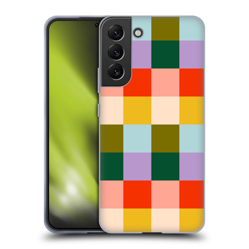Gabriela Thomeu Retro Checkered Rainbow Vibe Soft Gel Case for Samsung Galaxy S22+ 5G