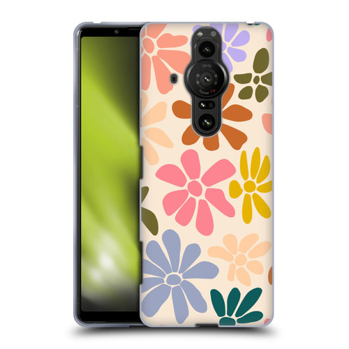 Gabriela Thomeu Retro Rainbow Color Floral Soft Gel Case for Sony Xperia Pro-I