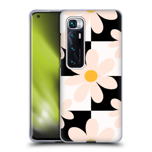 Gabriela Thomeu Retro Black & White Checkered Daisies Soft Gel Case for Xiaomi Mi 10 Ultra 5G